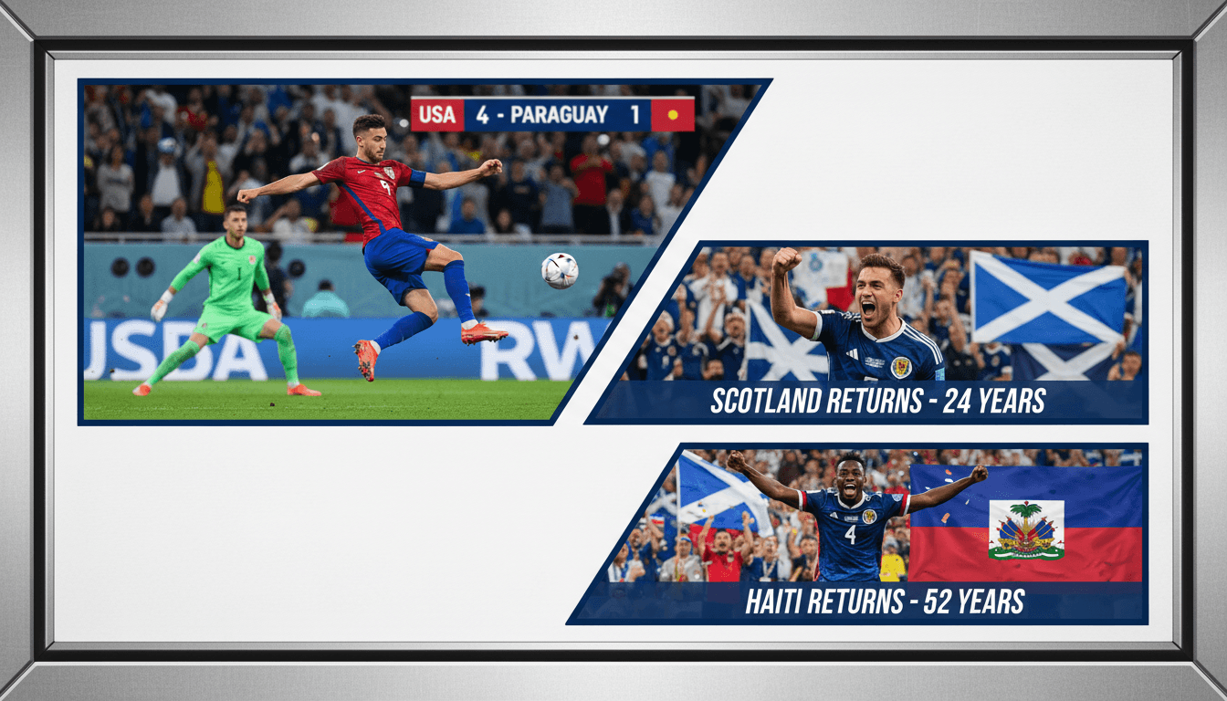 USA wins opening match of 2026 World Cup against Paraguay as Scotland and Haiti return