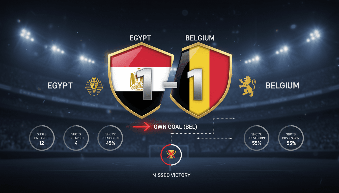 Egypt's national football team in action during their World Cup opener against Belgium.