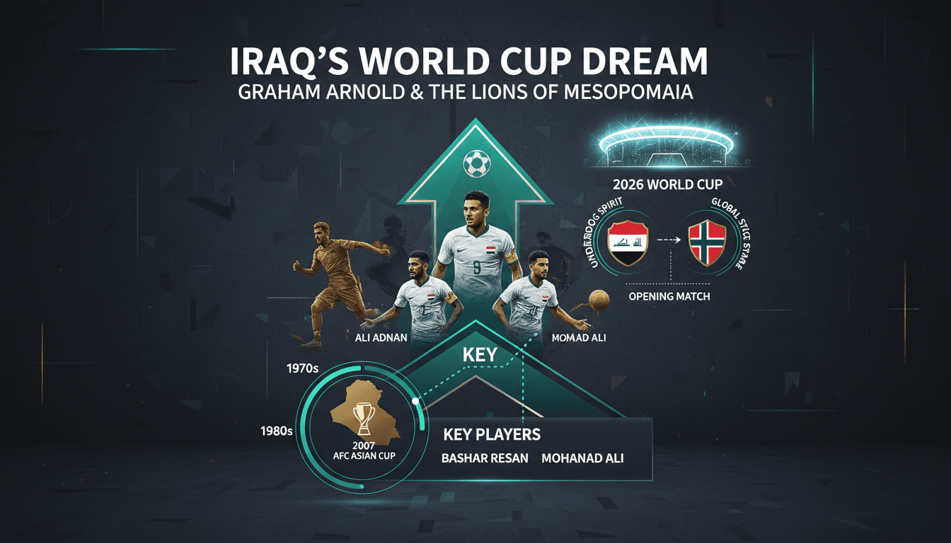 Iraq national football team preparing for their World Cup debut under coach Graham Arnold.