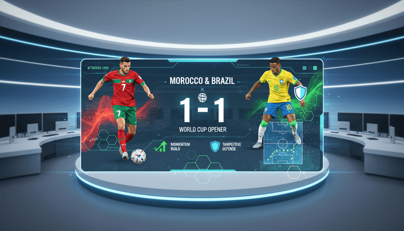 Morocco and Brazil players in action during their World Cup opener.