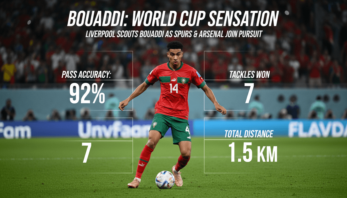 Liverpool Scouts Ayyoub Bouaddi During World Cup Match as Tottenham Joins Arsenal in Pursuit