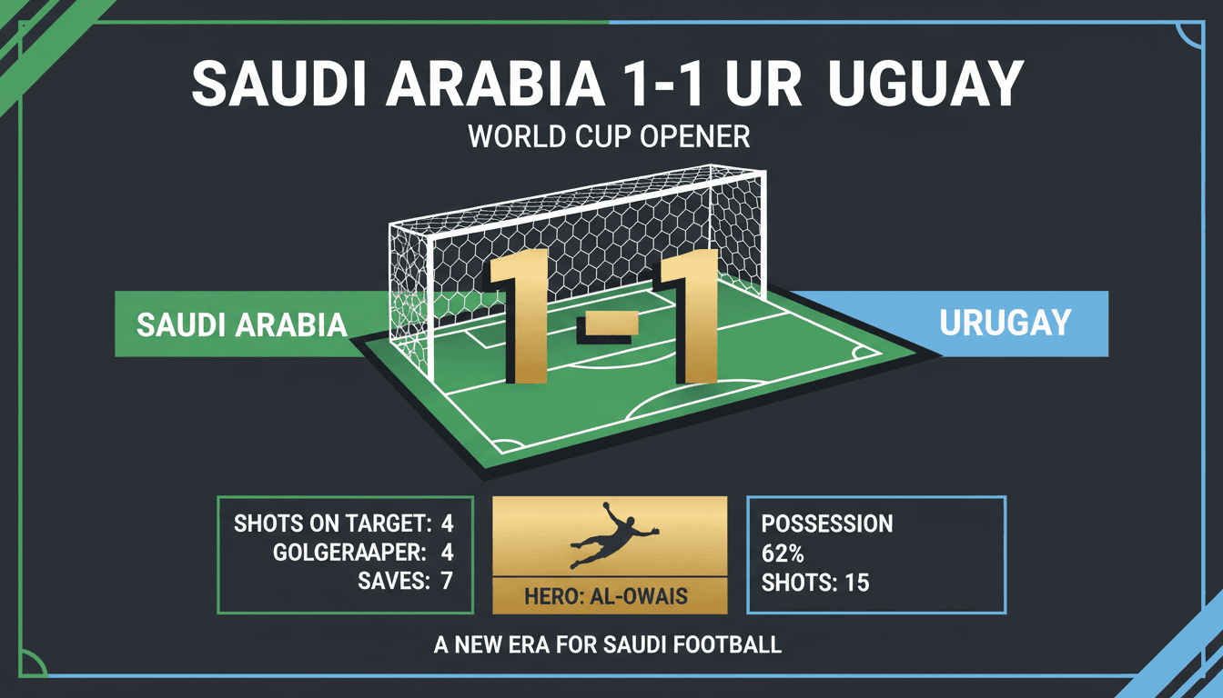 Saudi Arabia Draws 1-1 with Uruguay in World Cup Opener