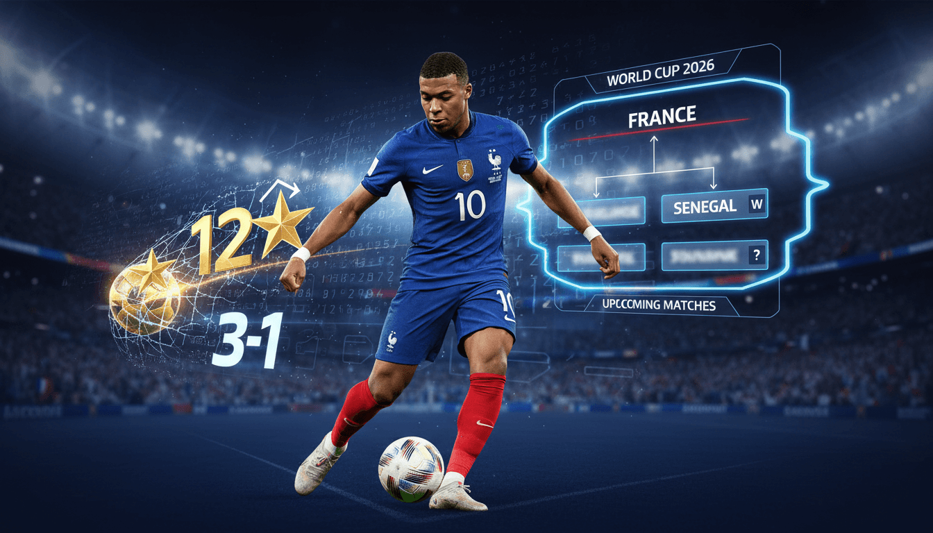 Kylian Mbappe celebrating his goal during the World Cup match against Senegal.