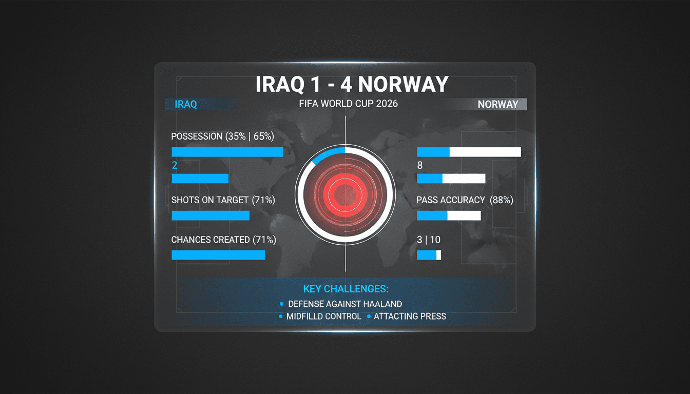 Iraq's national football team during their World Cup opener against Norway.