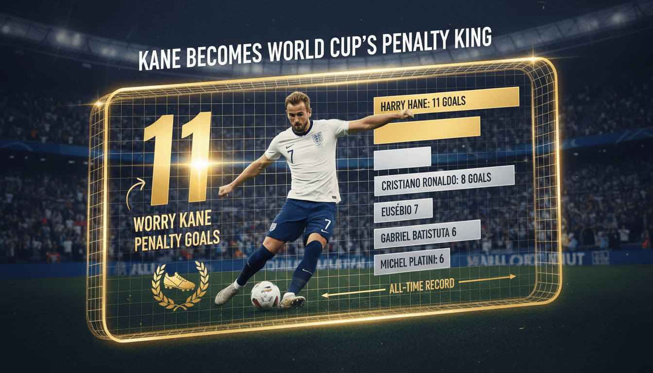 Harry Kane celebrating after scoring a penalty in the World Cup
