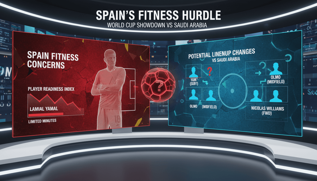 Spain national team preparing for World Cup match against Saudi Arabia