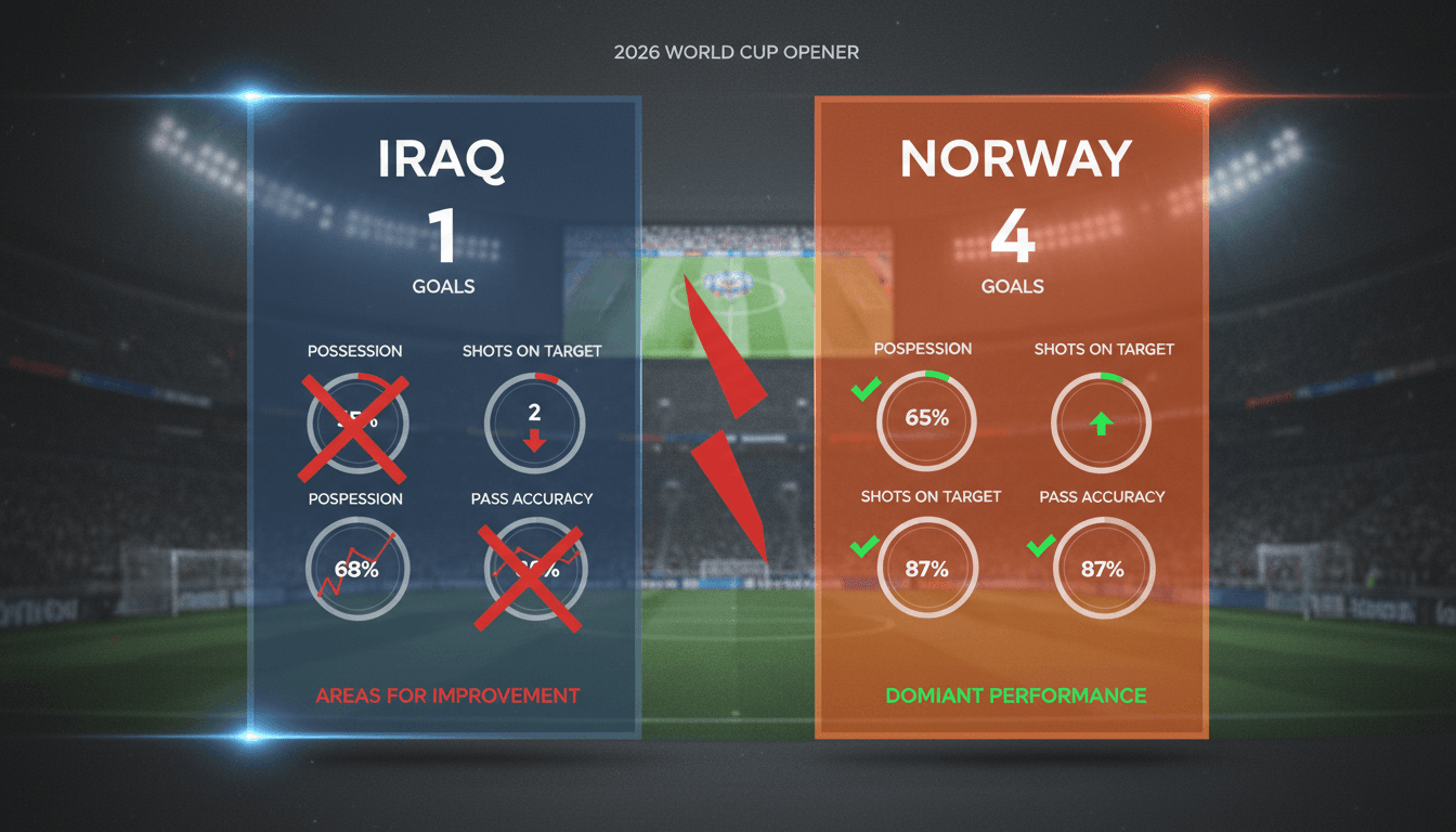 Iraq suffers heavy defeat to Norway in 2026 World Cup opener