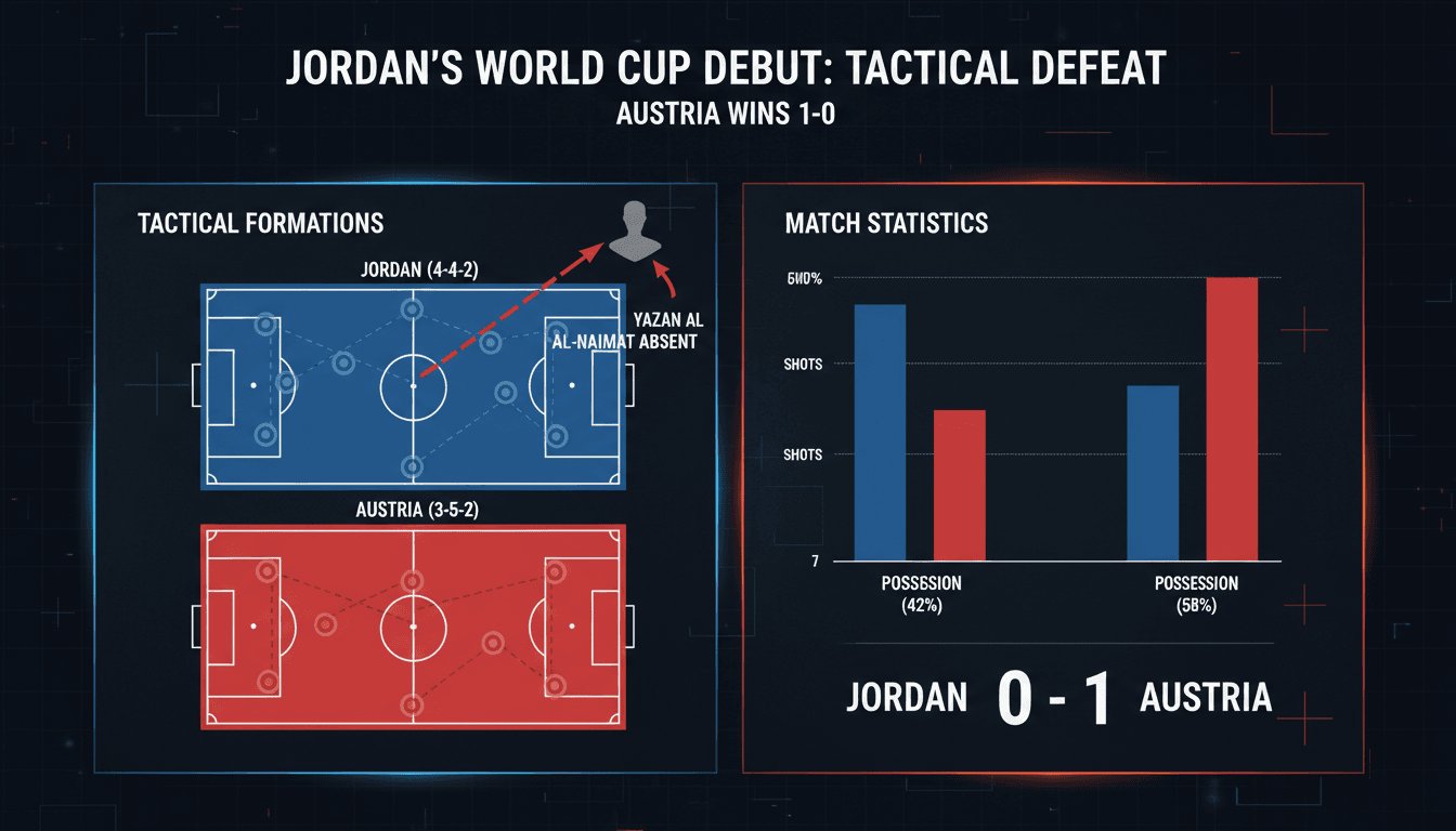 Jordan's national football team loses to Austria in World Cup debut
