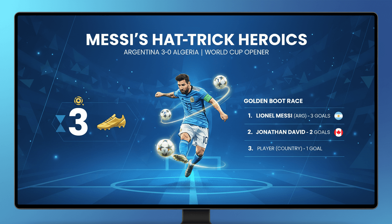 Argentina wins World Cup opener against Algeria with Messi's hat-trick