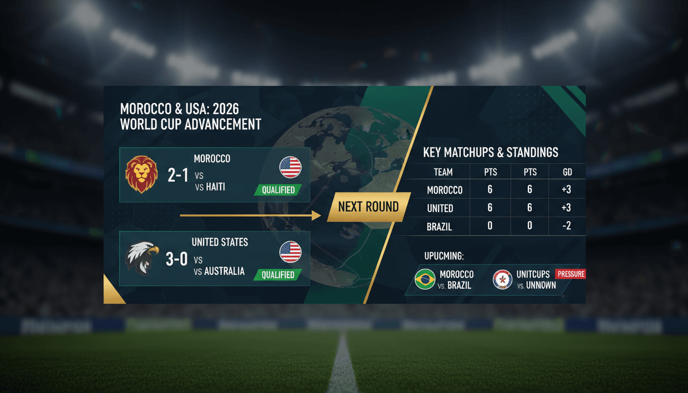 Morocco and the United States secure advancement in 2026 World Cup