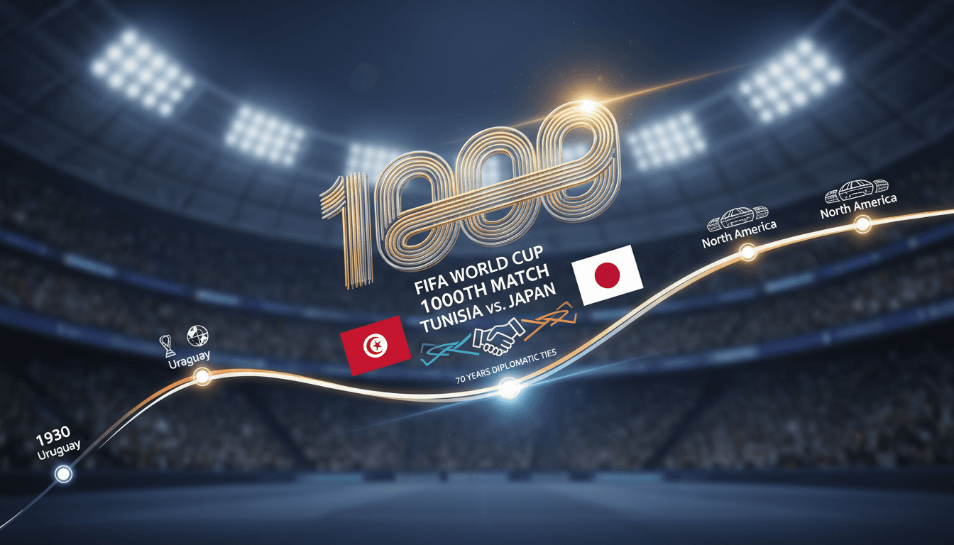 FIFA World Cup to Celebrate 1000th Match with Tunisia vs Japan