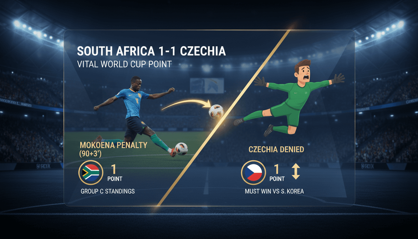 South Africa secures vital World Cup point with late penalty against Czechia