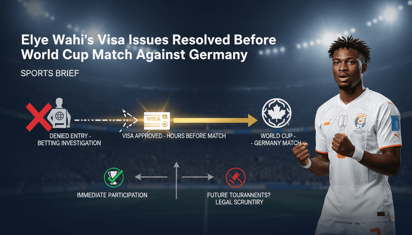 Elye Wahi's Visa Issues Resolved Before World Cup Match Against Germany