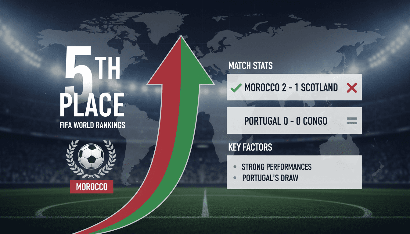 Moroccan national football team achieves historic fifth place in FIFA World Rankings