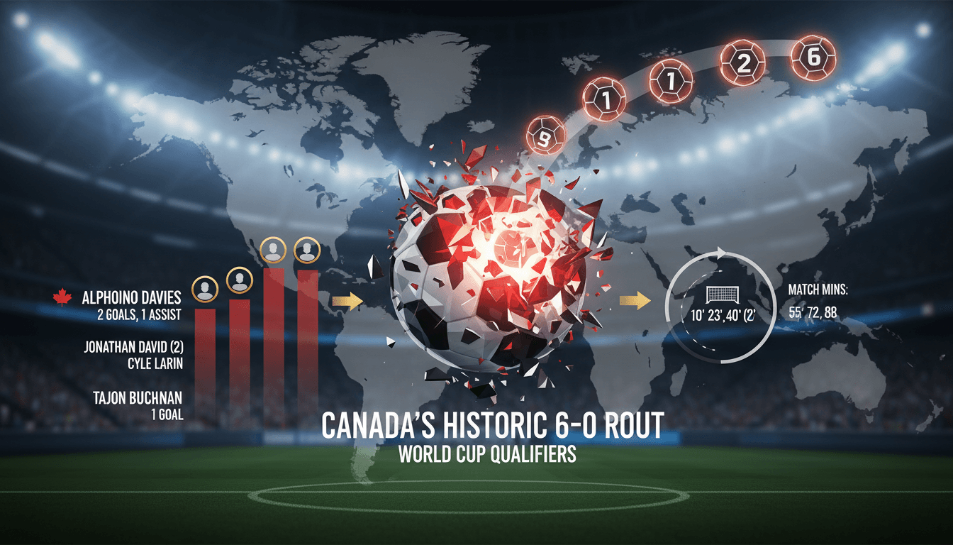 Canada's national soccer team secures historic 6-0 victory over Qatar in World Cup qualifiers