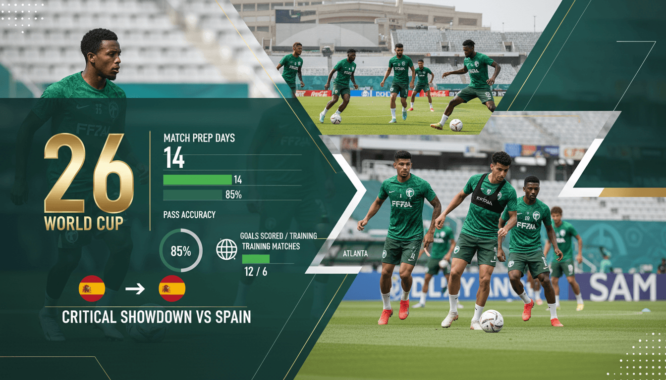 Saudi National Football Team Completes Training Ahead of World Cup Match Against Spain