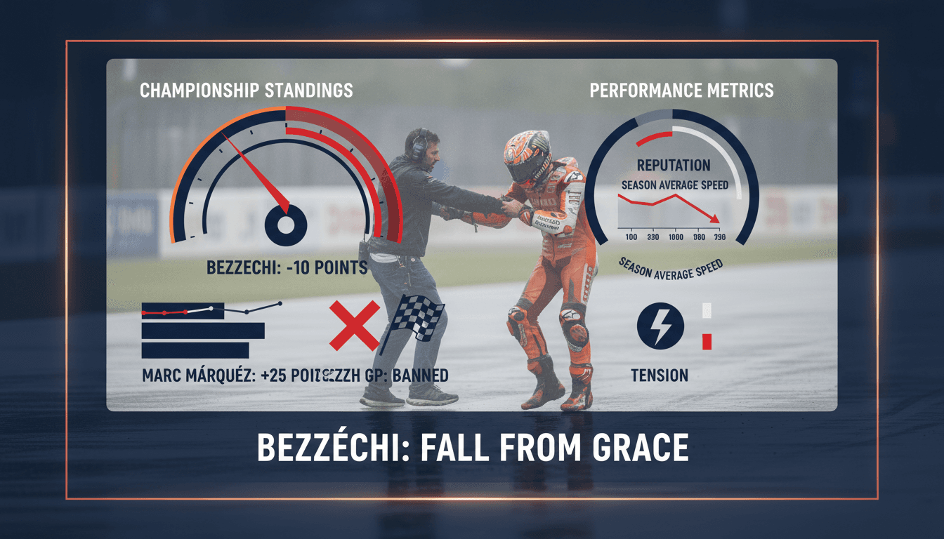 Marco Bezzecchi during a MotoGP race, reflecting on his recent ban.