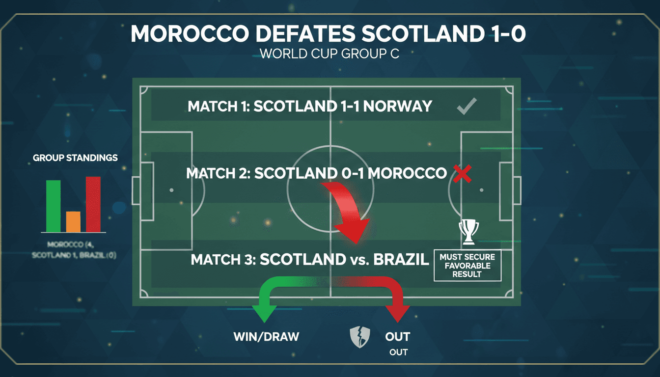 Scotland's national team in action during their World Cup match against Morocco.