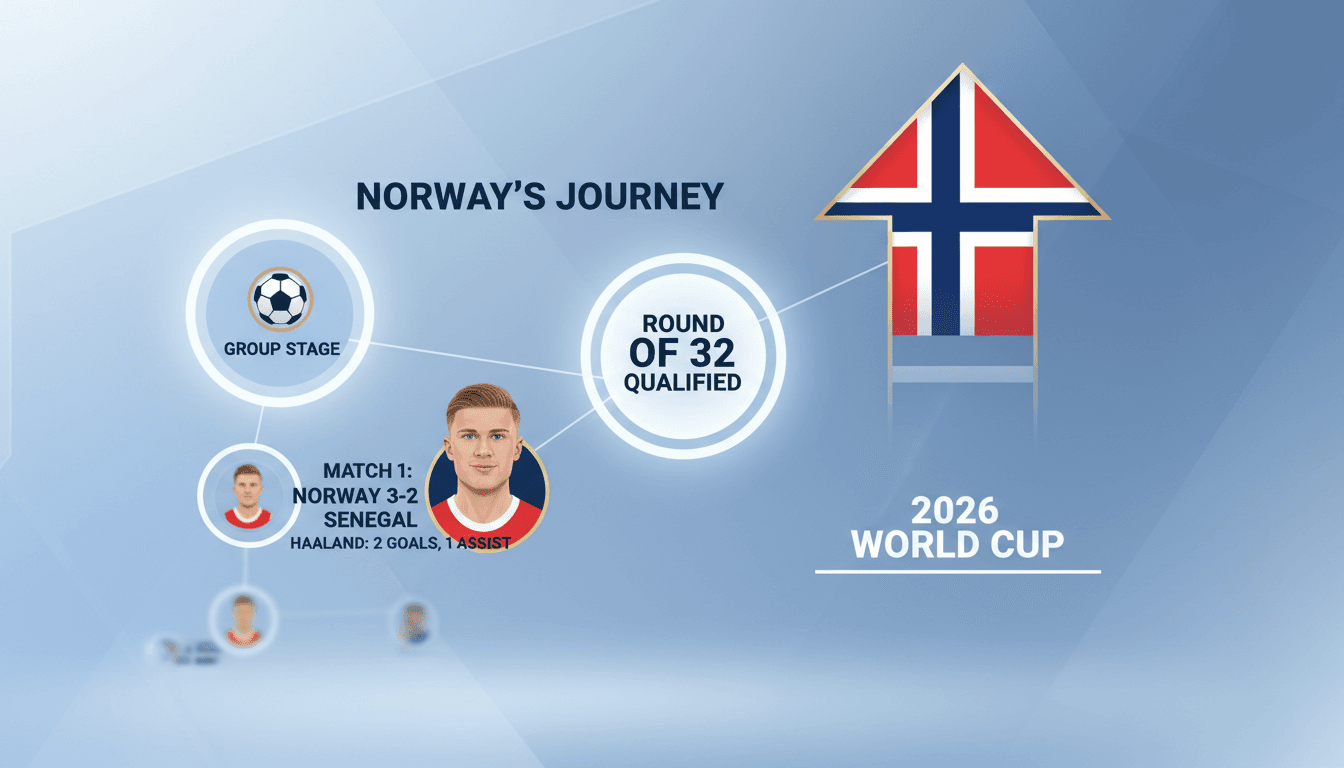 Norway's national football team celebrating their victory over Senegal in the World Cup.