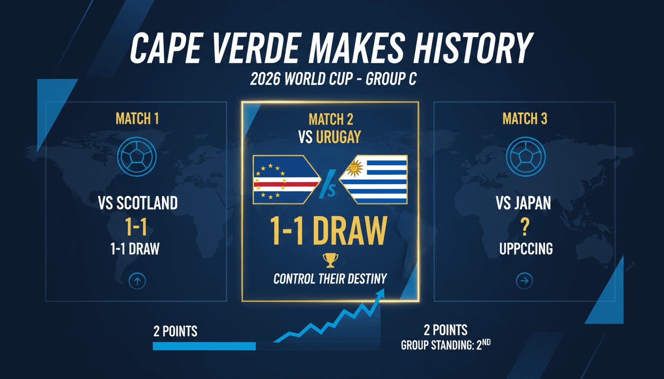 Cape Verde secures historic draw against Uruguay in 2026 World Cup
