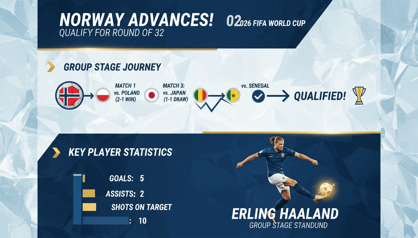 Norway qualifies for Round of 32 in 2026 FIFA World Cup after defeating Senegal 3-2