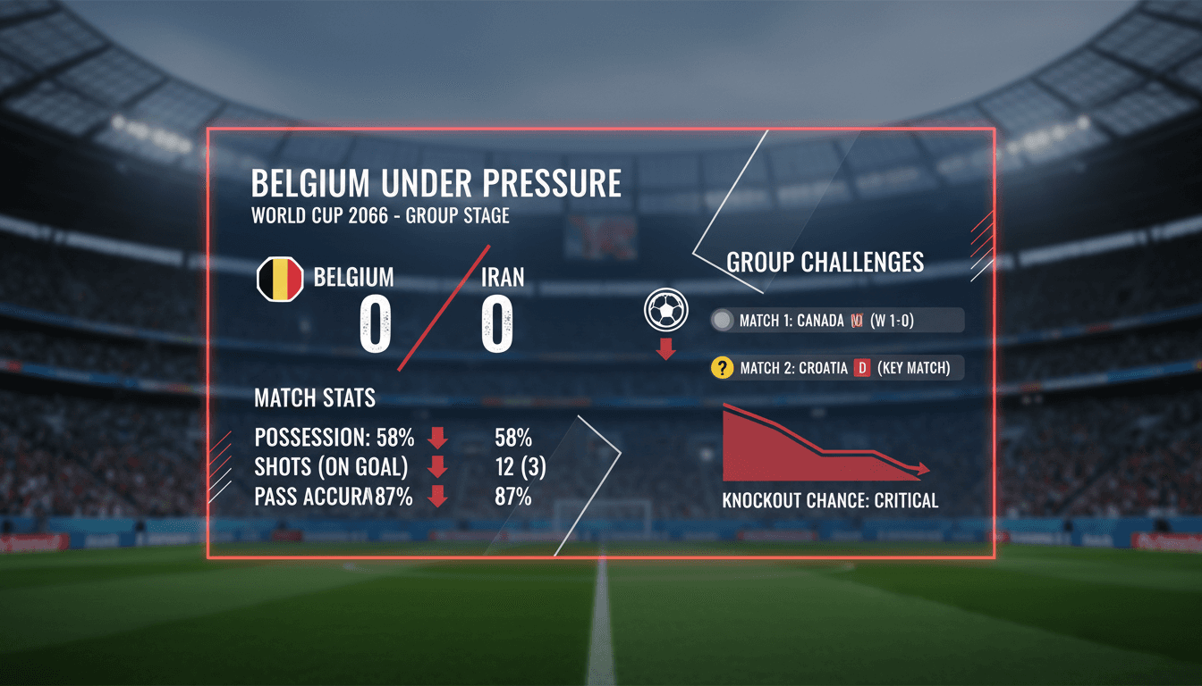 Belgium's national football team draws with Iran in World Cup group stage