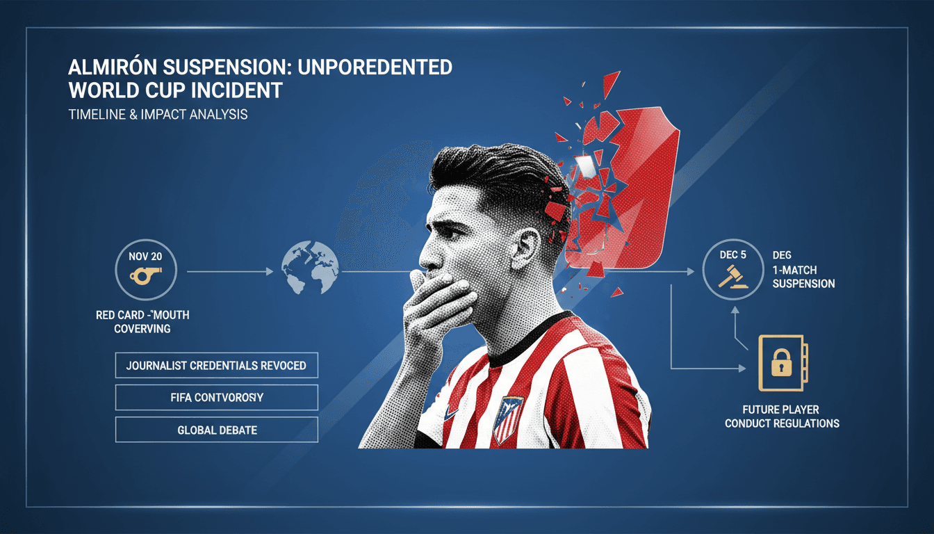 Miguel Almirón suspended for unprecedented red card during World Cup match