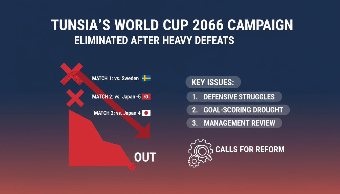 Tunisia eliminated from 2026 World Cup after heavy defeat to Japan
