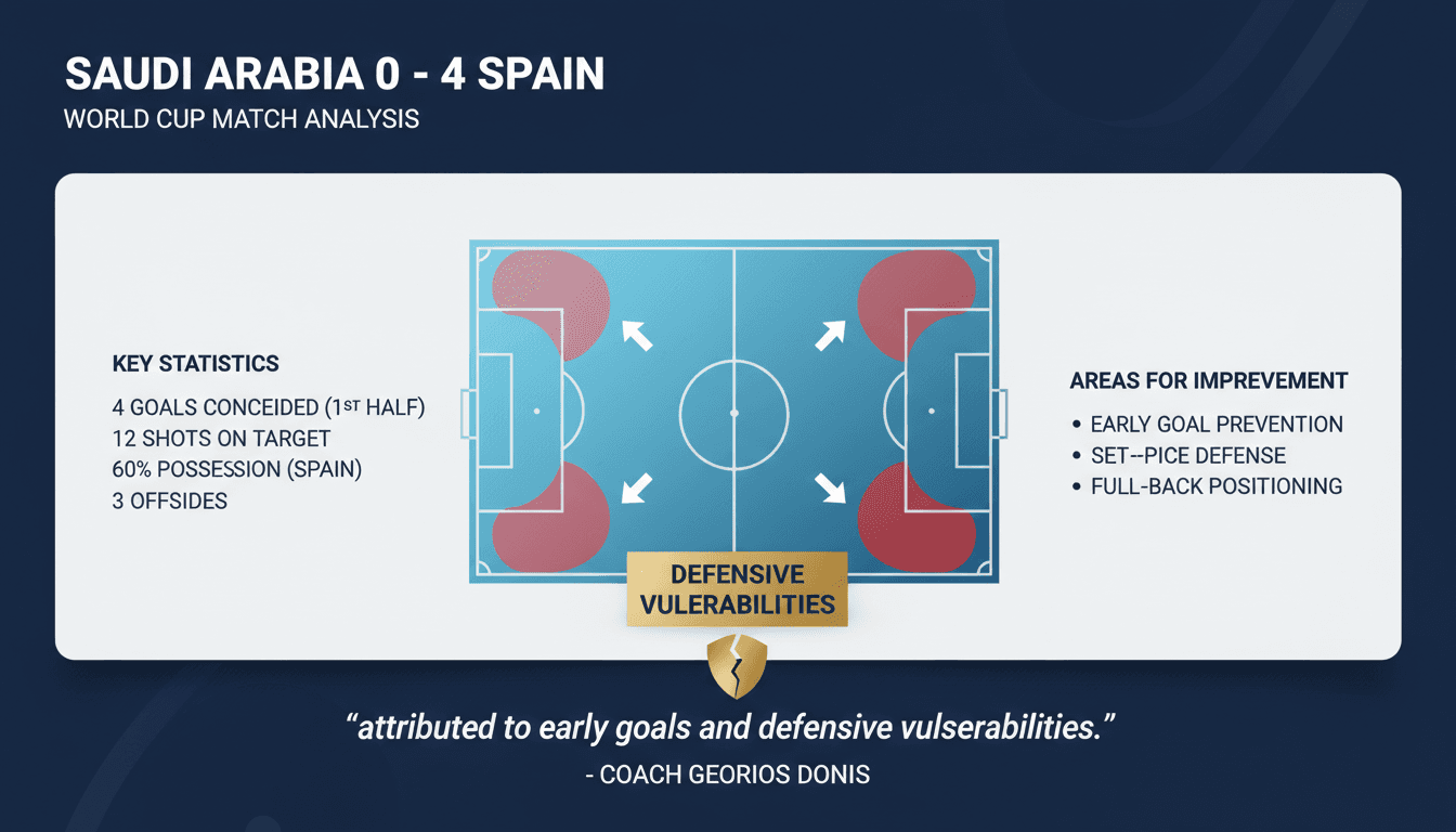 Saudi Arabia suffers 4-0 defeat to Spain in World Cup match