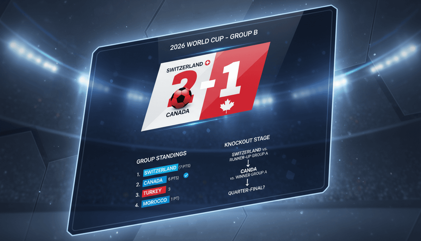 Switzerland celebrates victory over Canada in World Cup match
