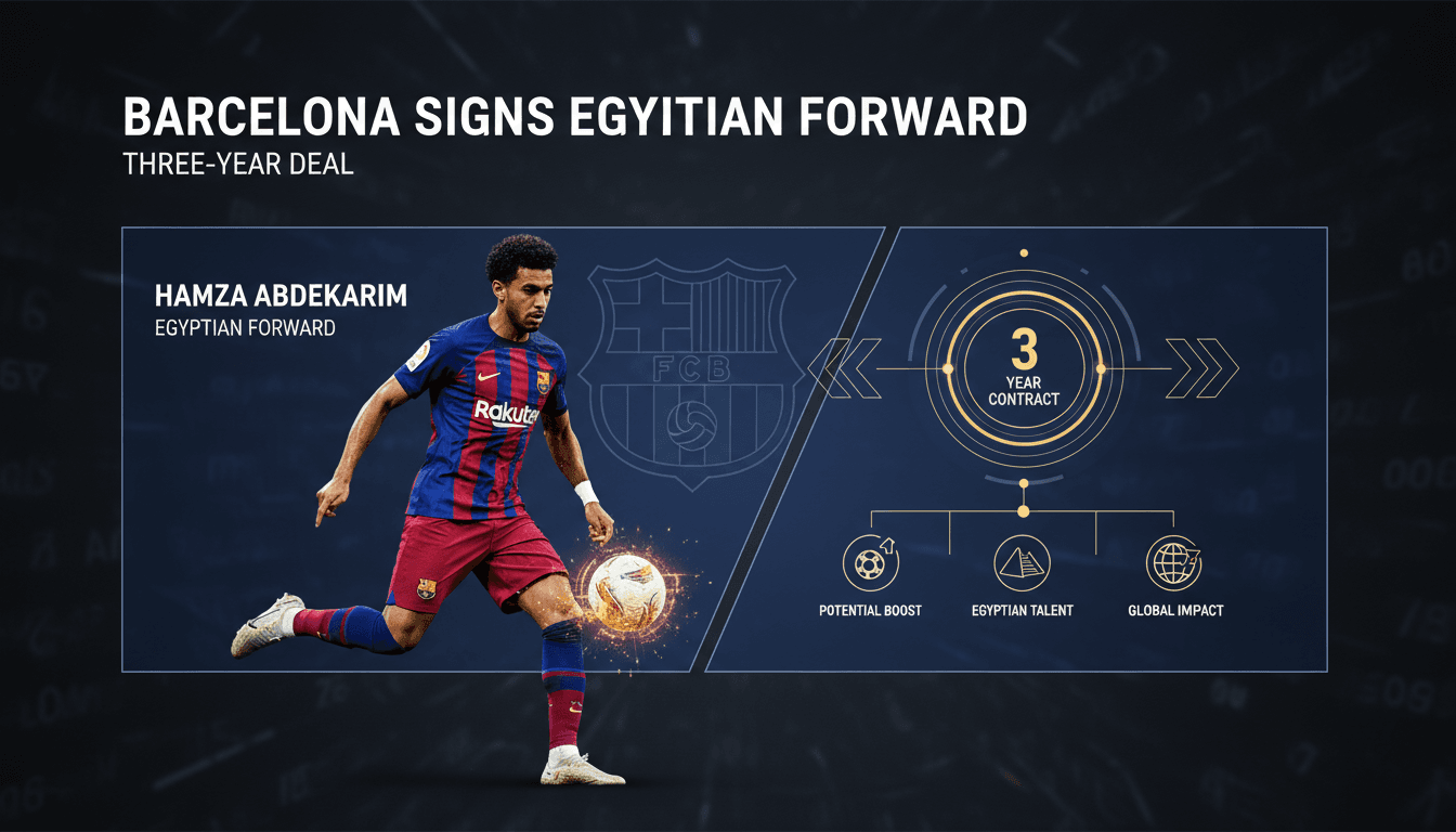 Barcelona signs Egyptian forward Hamza Abdelkarim on three-year contract