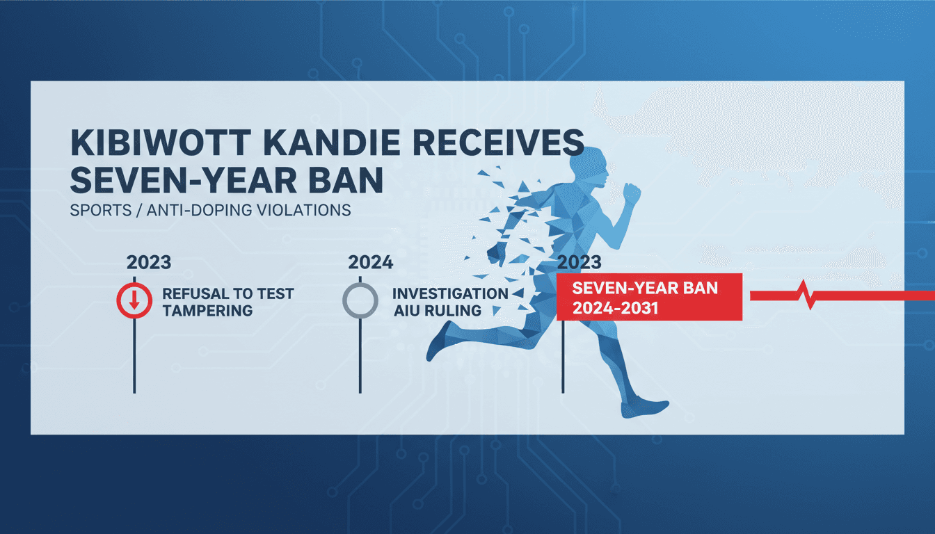 Kibiwott Kandie during a race, symbolizing athletic integrity.