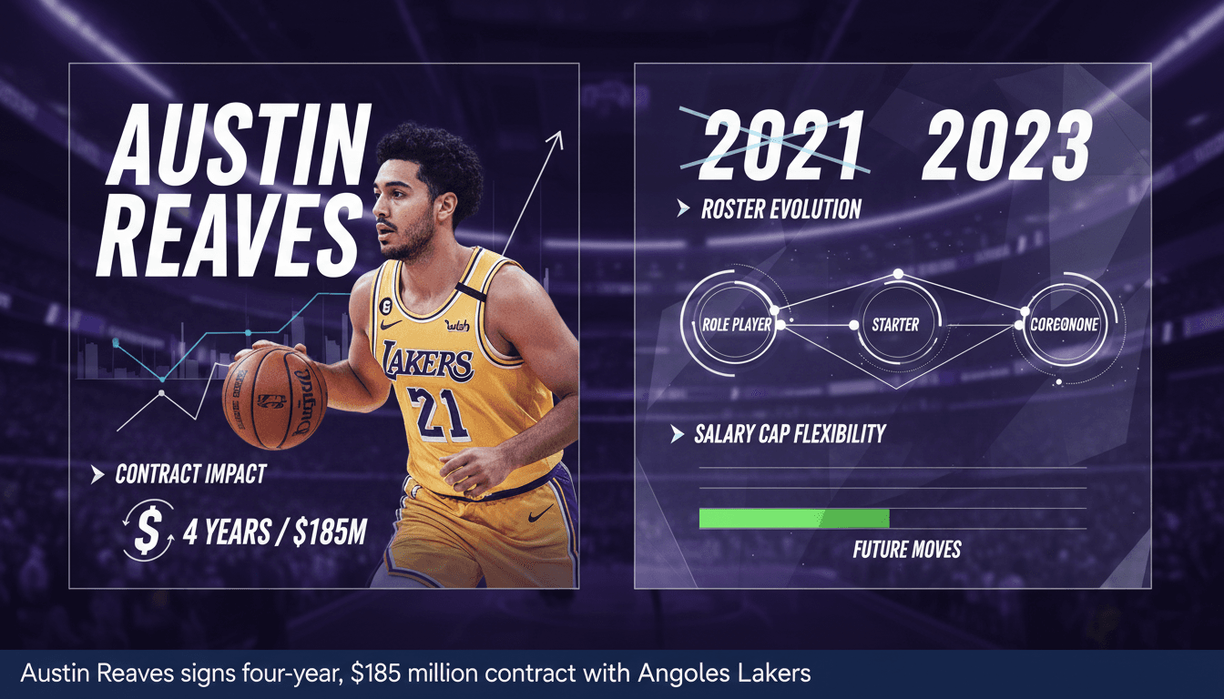 Austin Reaves celebrating his new contract with the Los Angeles Lakers.
