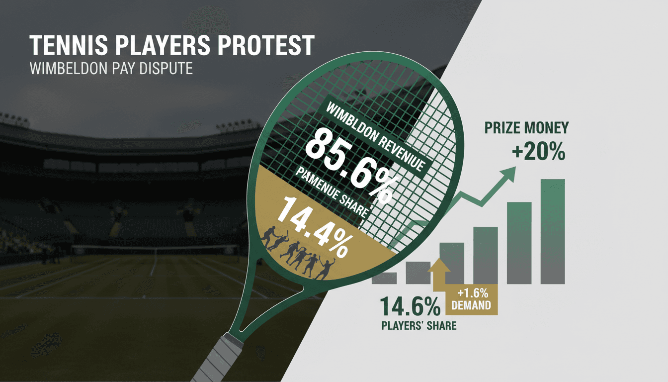Tennis players protest prize money distribution at Wimbledon
