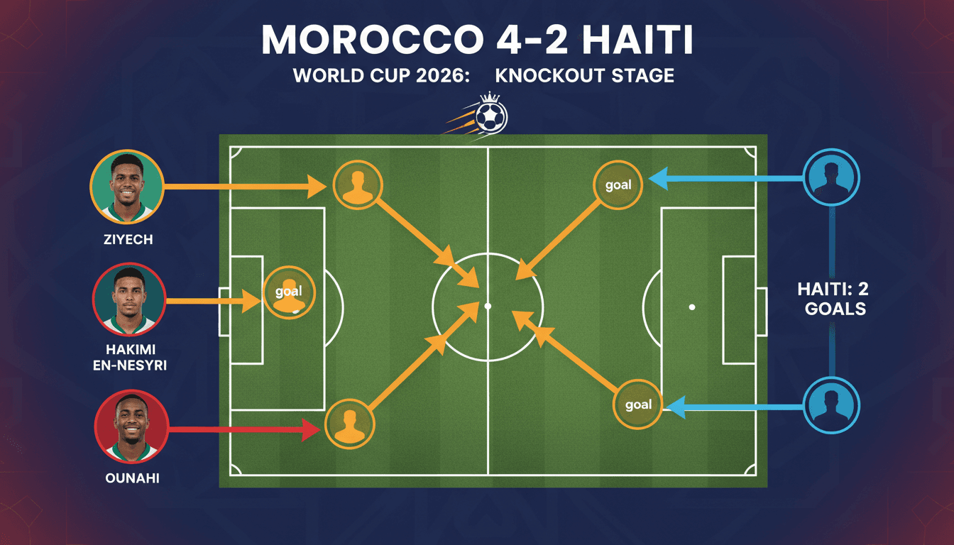 Morocco defeats Haiti 4-2 to advance in the 2026 World Cup