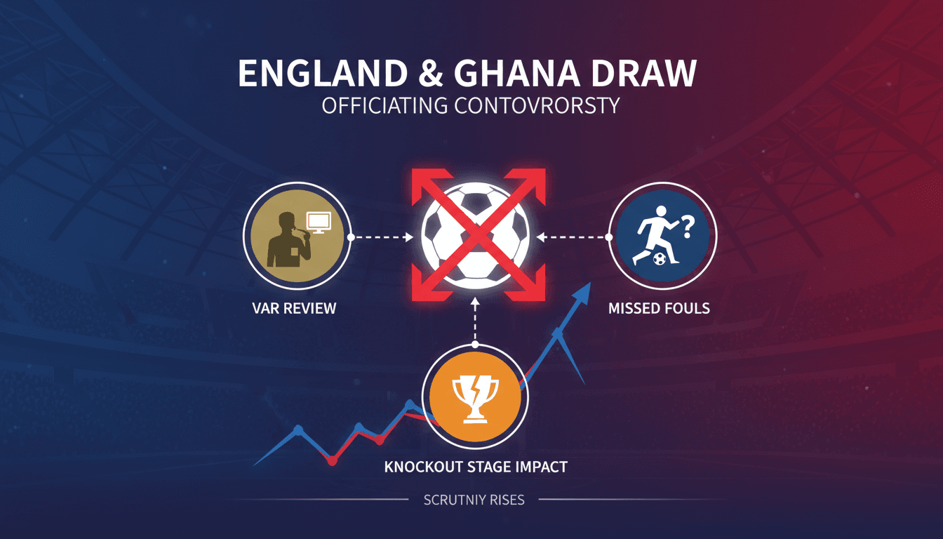 England and Ghana draw in World Cup match amid officiating controversy