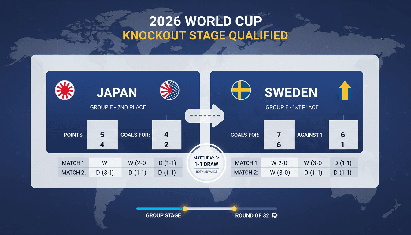 Japan and Sweden advance to knockout stage of 2026 World Cup after 1-1 draw