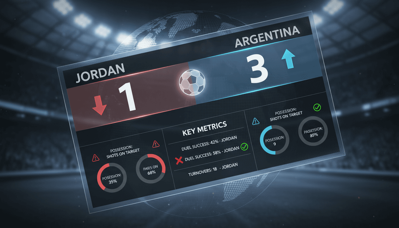 Jordanian football team in action against Argentina during the tournament match.