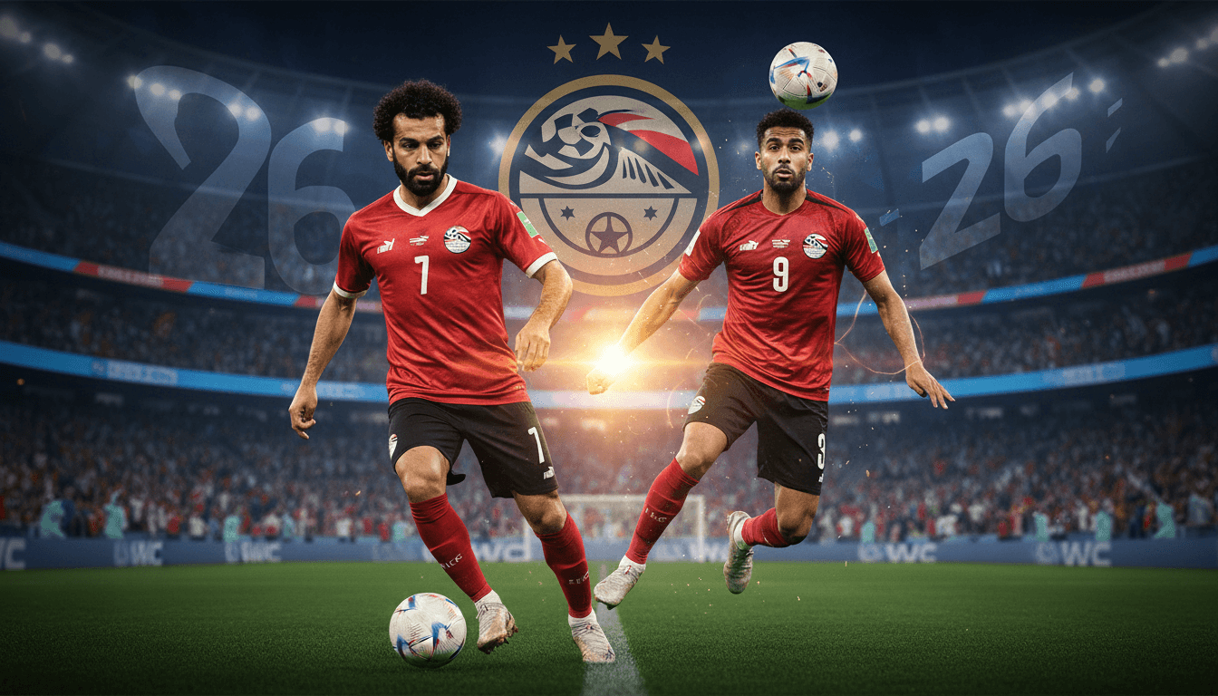 Mohamed Salah and Mohamed Abdelmonem training for the World Cup match against Australia.