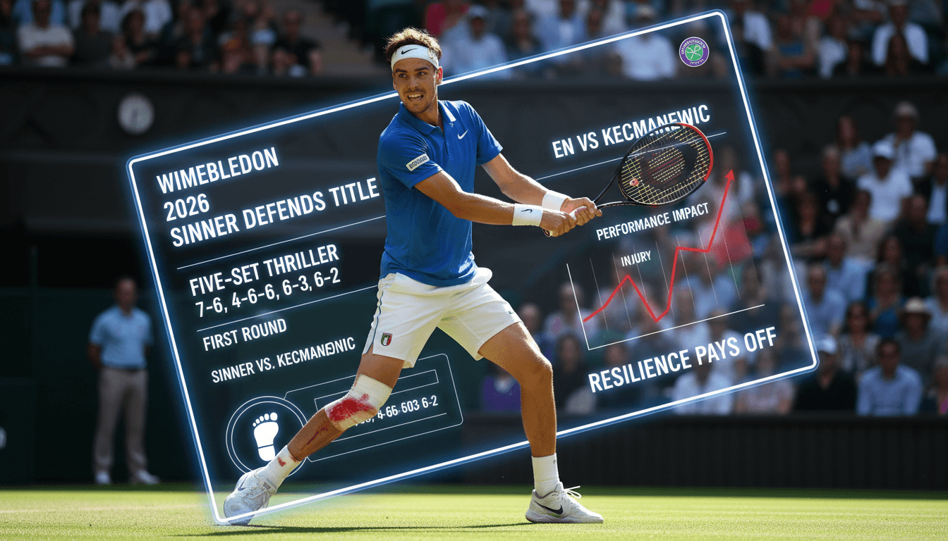 Jannik Sinner celebrating his victory at Wimbledon 2026