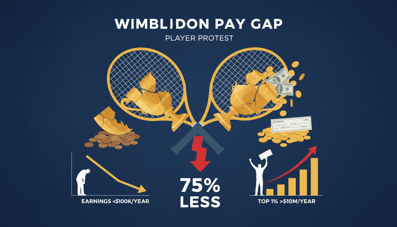 Top tennis players protest at Wimbledon for increased prize money and player welfare