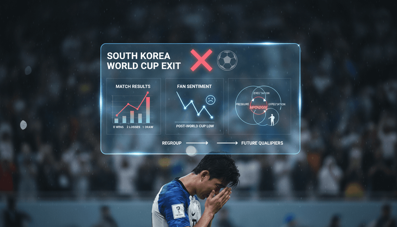 Son Heung-min apologizing to fans after South Korea's World Cup exit