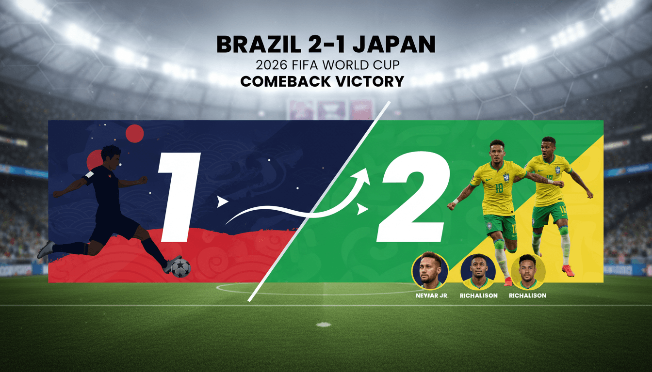 Brazil defeats Japan 2-1 to advance in 2026 FIFA World Cup