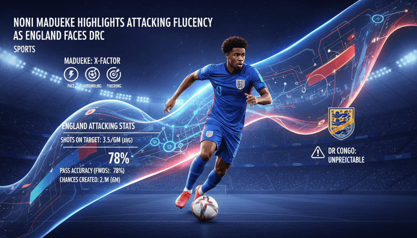 Noni Madueke highlights attacking fluency as England faces DRC in World Cup knockout stage