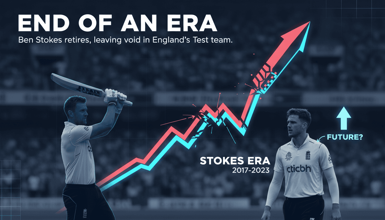 Ben Stokes announcing his retirement from international cricket.