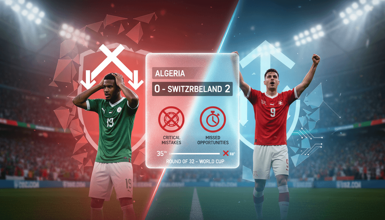 Algeria eliminated from World Cup by Switzerland in Round of 32