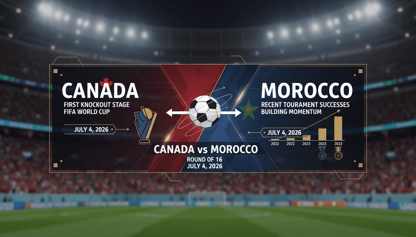 Canada and Morocco players preparing for their historic World Cup match.