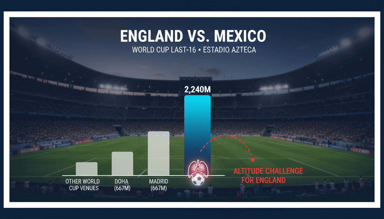 England's national football team preparing for a match against Mexico at Estadio Azteca.
