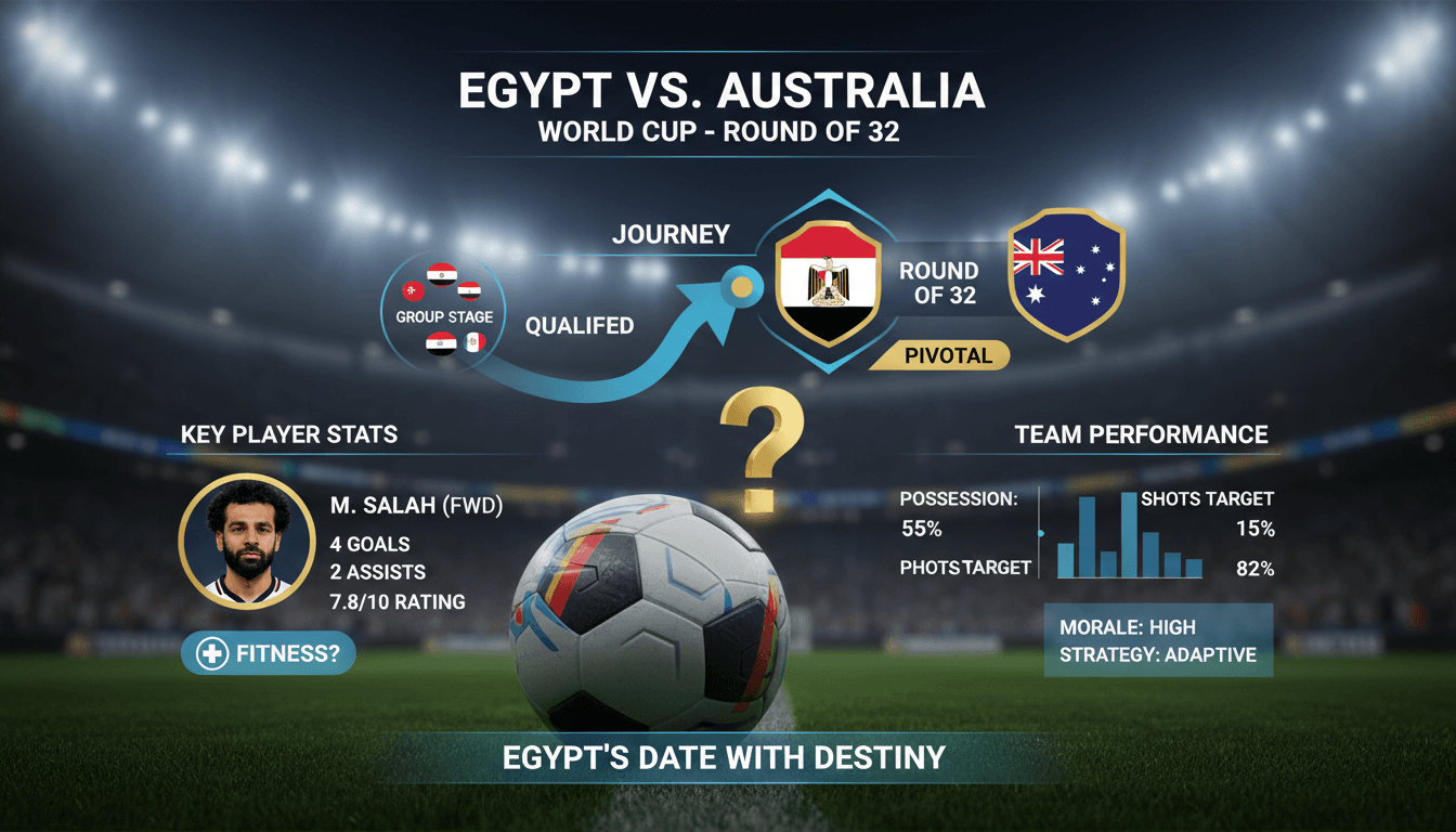 Egypt faces Australia in pivotal World Cup knockout match