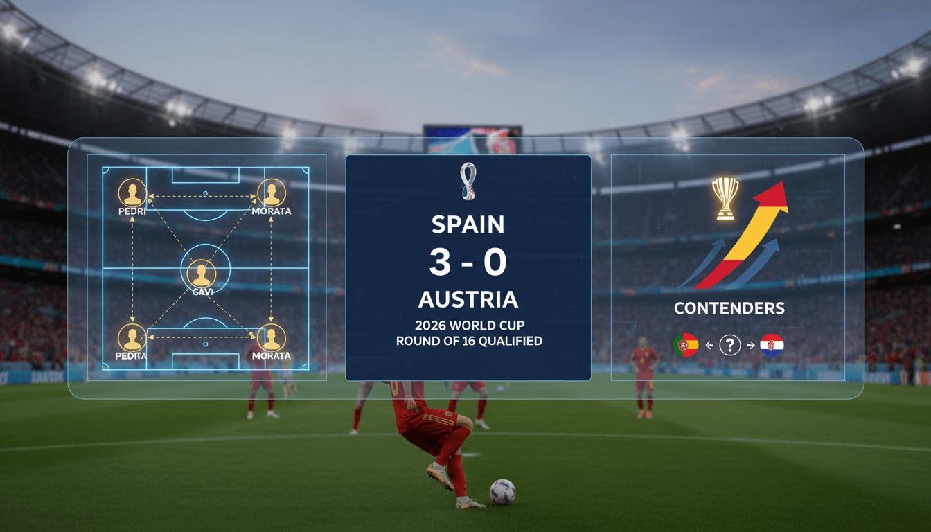 Spain advances to Round of 16 in 2026 World Cup after defeating Austria 3-0
